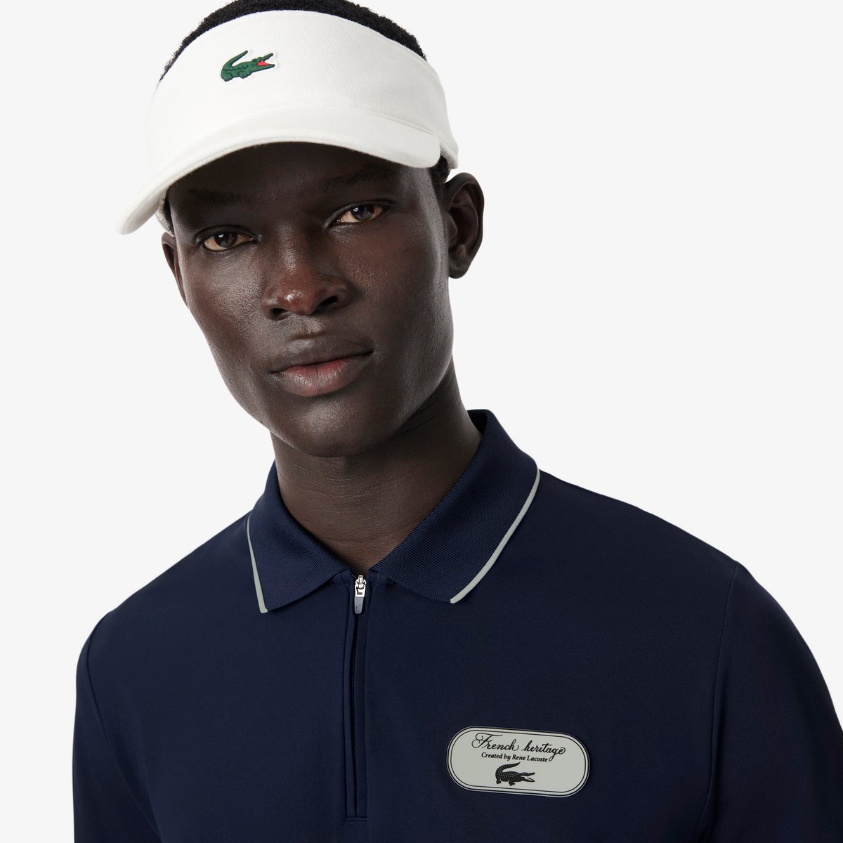 Polo Tennis Héritage Ultra Dry badge bleu-hhw, LACOSTE