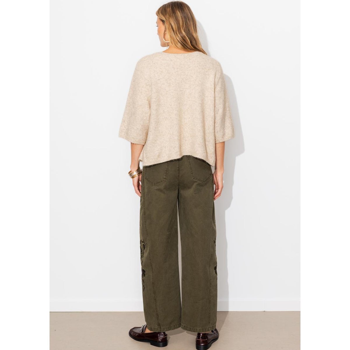 Pull / cardigan recto verso beige, PROMOD