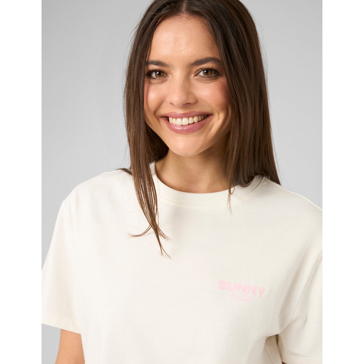 T-shirt imprimé devant / dos blanc écru, BZB