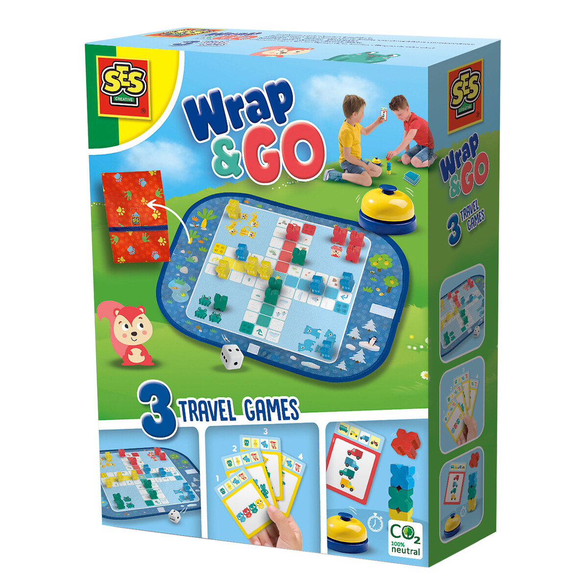 Brinquedo "Jogo de viagem Wrap & Go", SES multicolor, SES