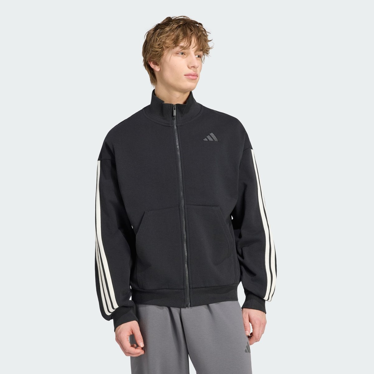 Veste De Survêtement Adidas Kit 3-Stripes Veste De Survêtement Adidas Kit 3-Stripes black / off white, ADIDAS SPORTSWEAR