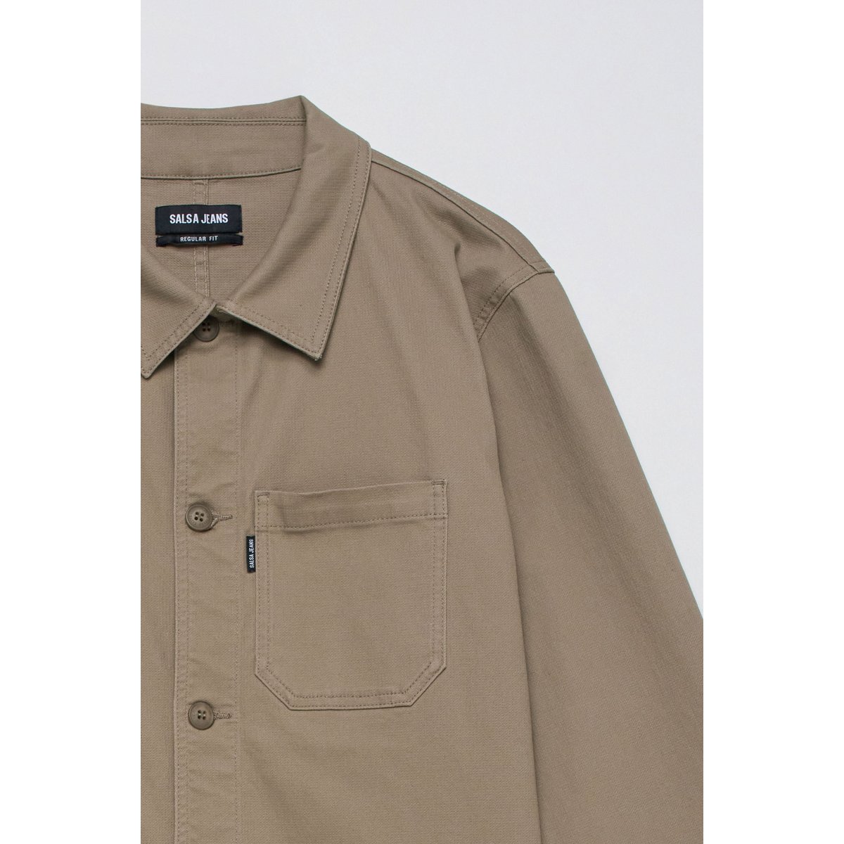 SURCHEMISE COUPE REGULAR vert kaki, SALSA JEANS