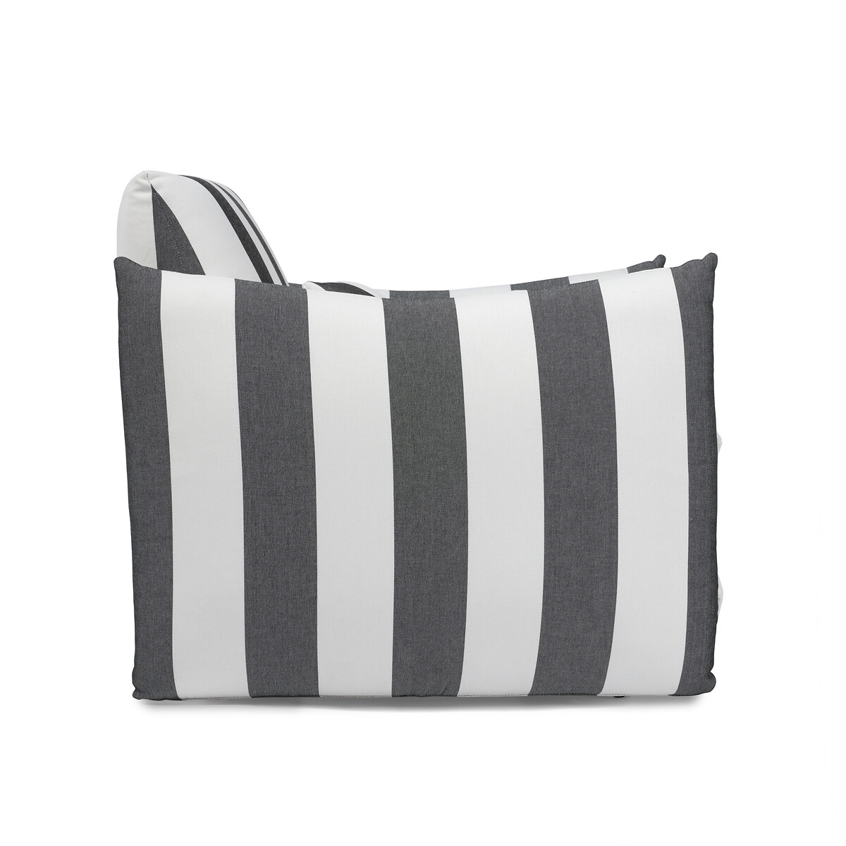 Saxon Stripy Double-Cushioned  Snuggle Chair white/black stripes, ÉDITÉ