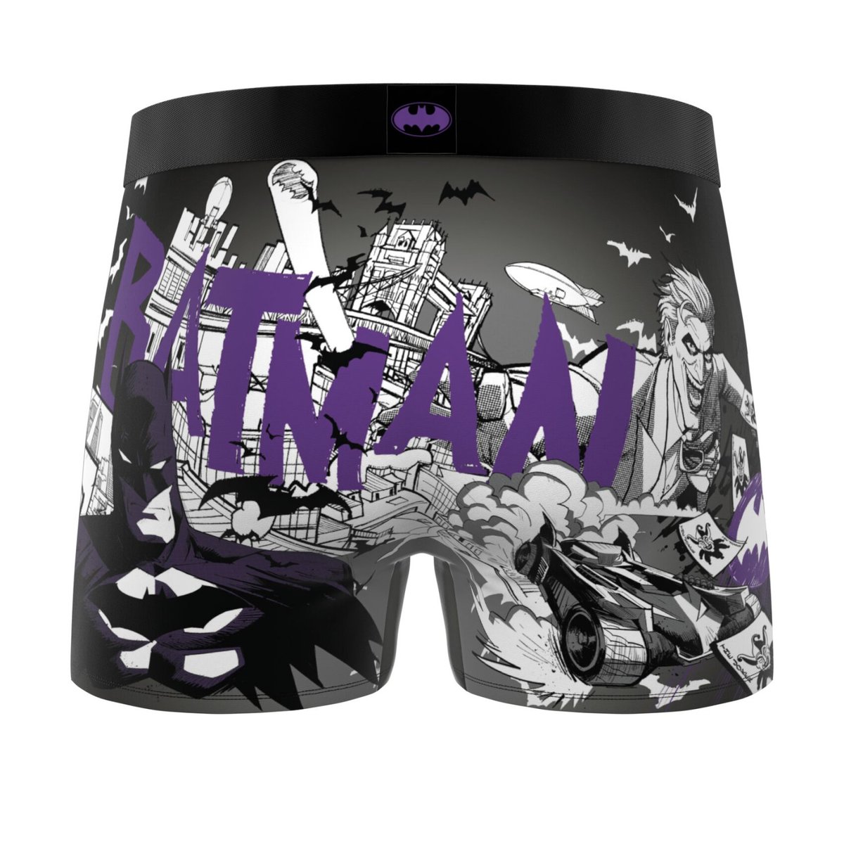 Lot De 3 Boxers Dc Comics noir/jaune/gris/violet/bleu, FREEGUN