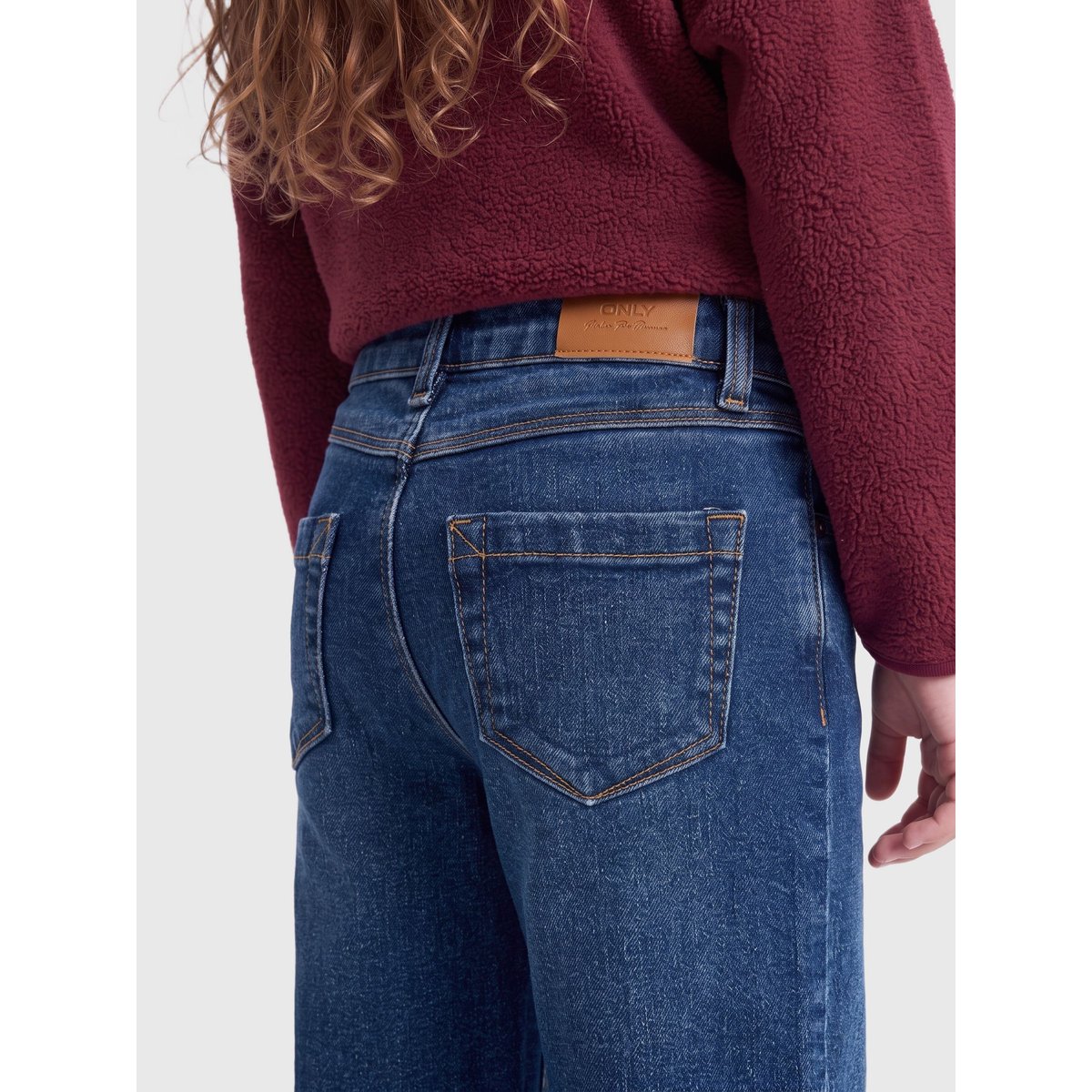 Jean À Jambe Large medium blue denim, KIDS ONLY