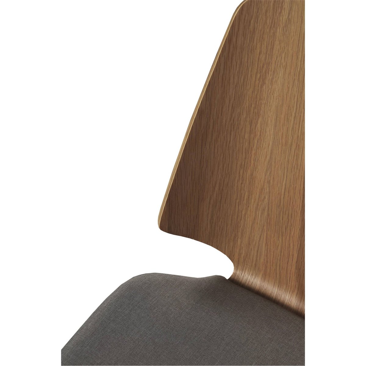 Chaise en chêne assise rembourrée lot de 4 chêne naturel et tissu gris clair, RECOLLECTION
