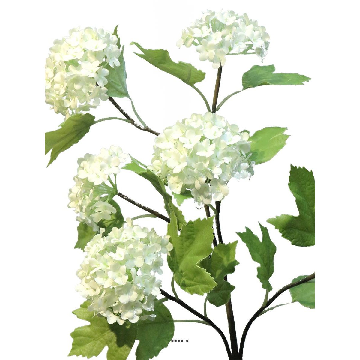 Branche de Viorne artificielle, 6 têtes, H crème, ARTIFICIELLES
