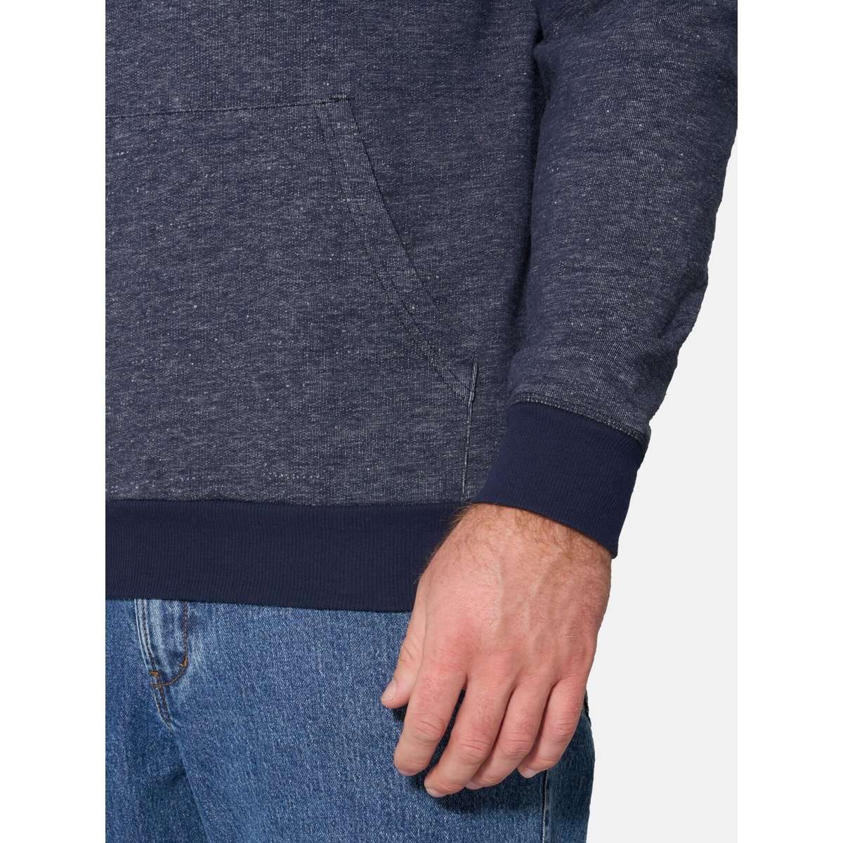 Sweatshirt ABAR bleu foncé mélange, JAN VANDERSTORM