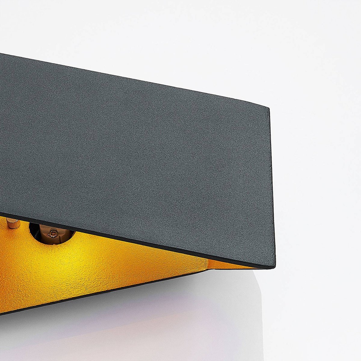 Applique en aluminium moderne, Assona noir, doré, ARCCHIO