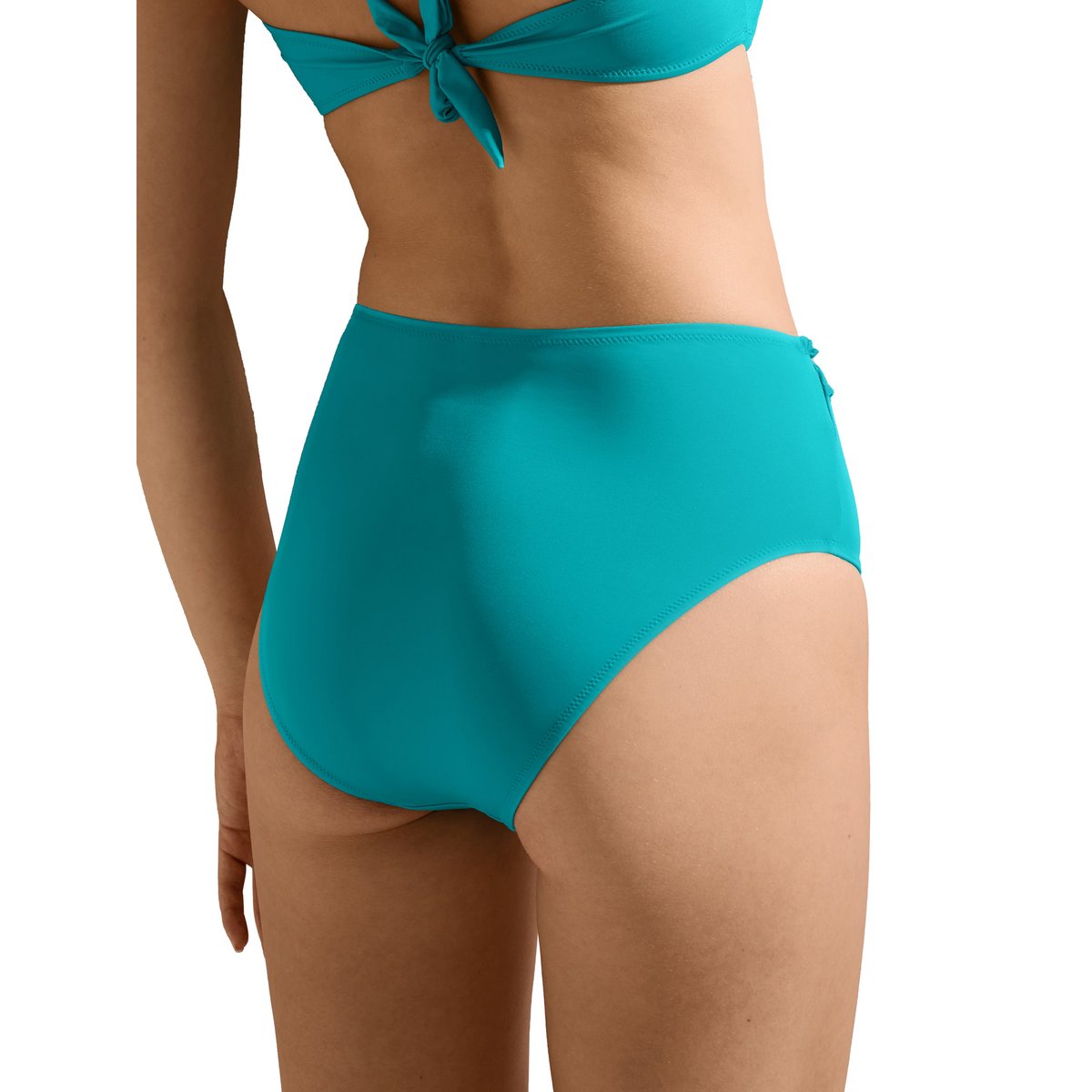 Bas maillot slip de bain échancré taille haute Las Vegas vert, LISCA