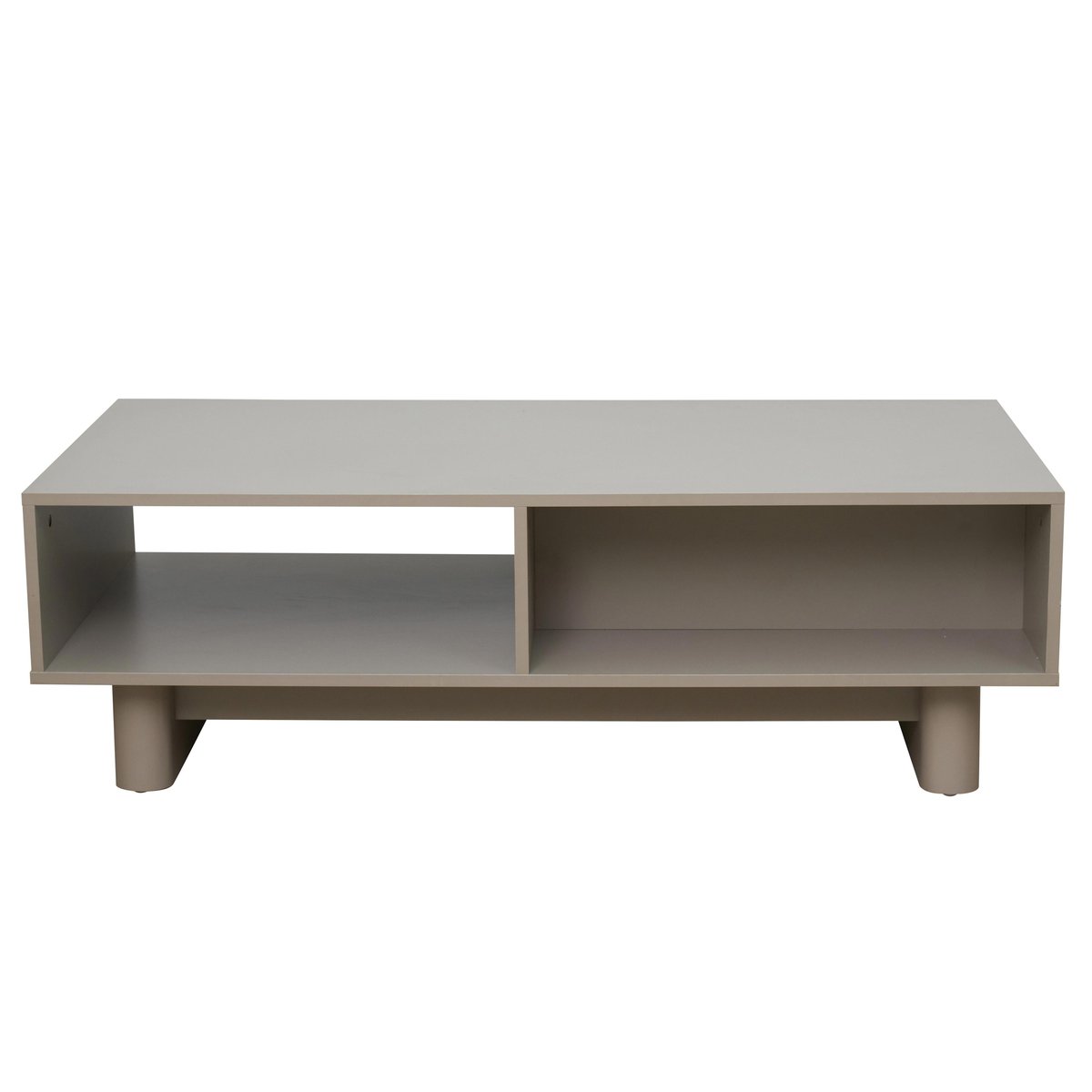 Table basse rectangulaire en mélaminé 120 cm, OCTAVE beige, OVIALA