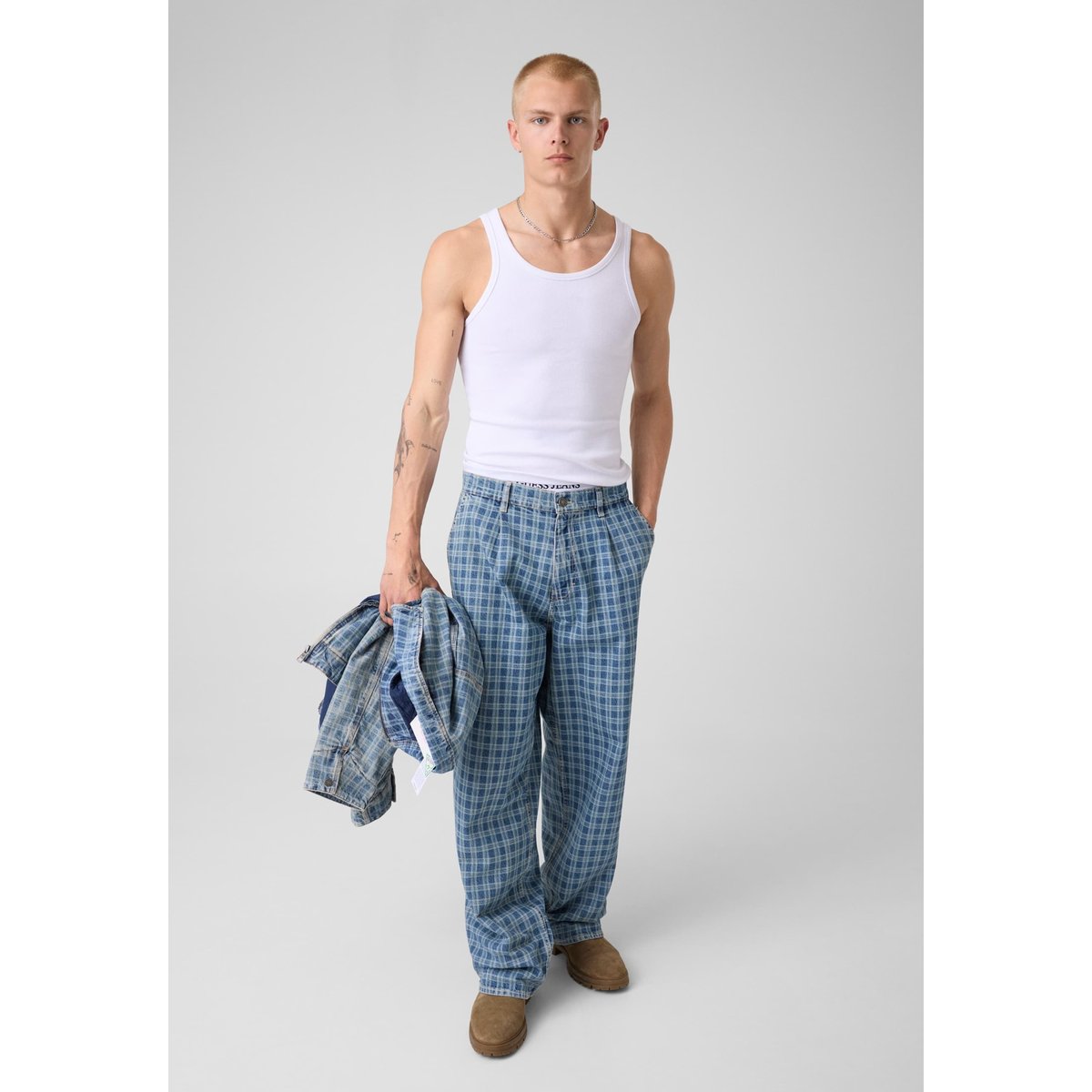 Jeans Baggy Imprimés G20 bleu clair, GUESS JEANS