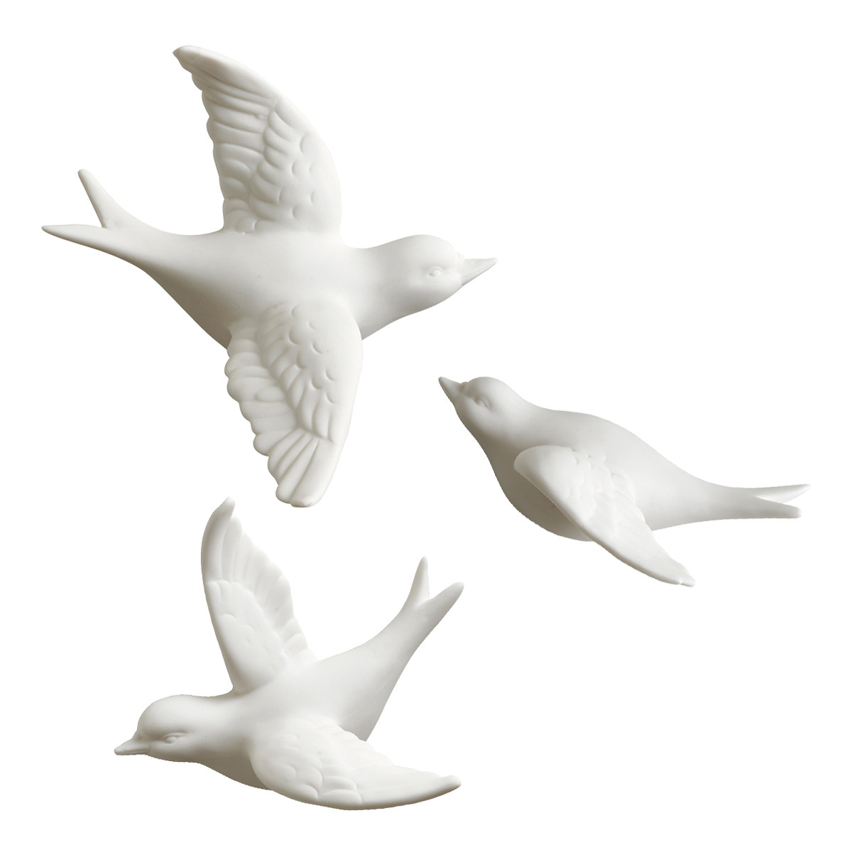 Coffret de 3 hirondelles blanc, MATHILDE M