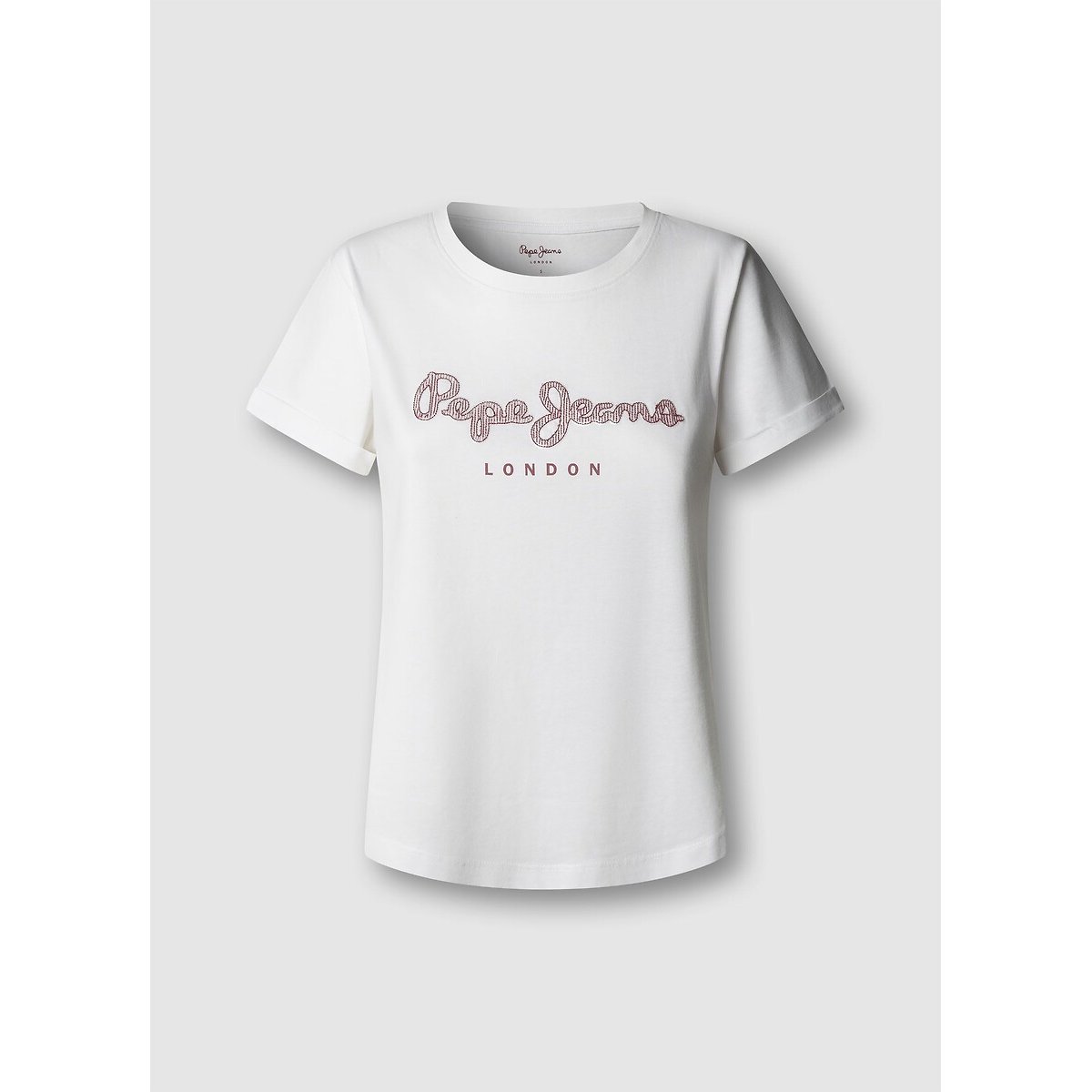 T-shirt manches courtes, avec logo blanc, PEPE JEANS