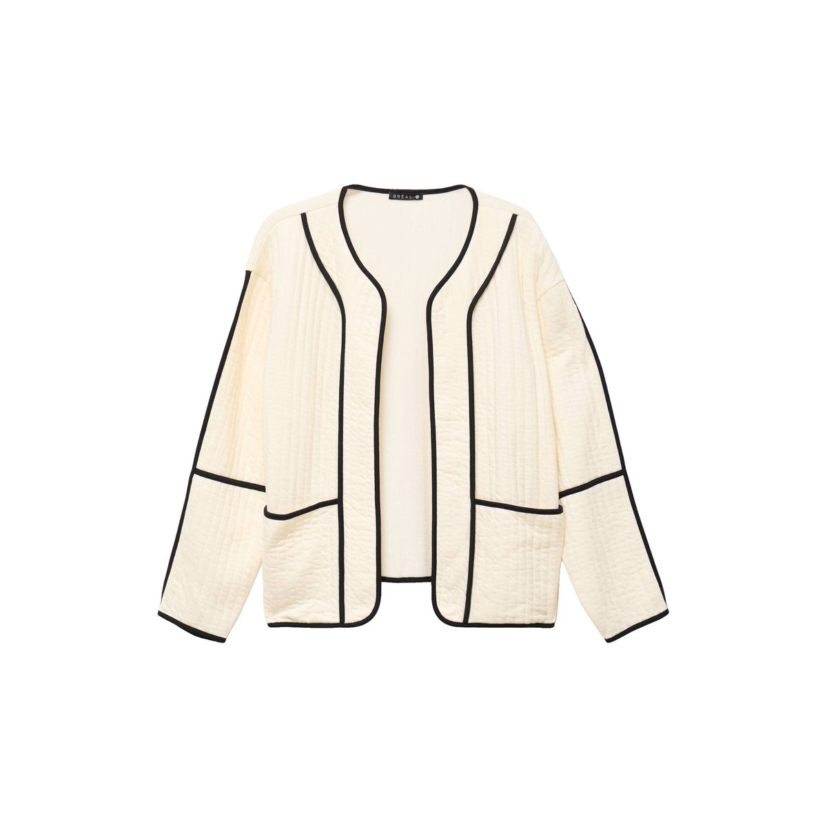 Veste manches longues sans col ecru, BREAL
