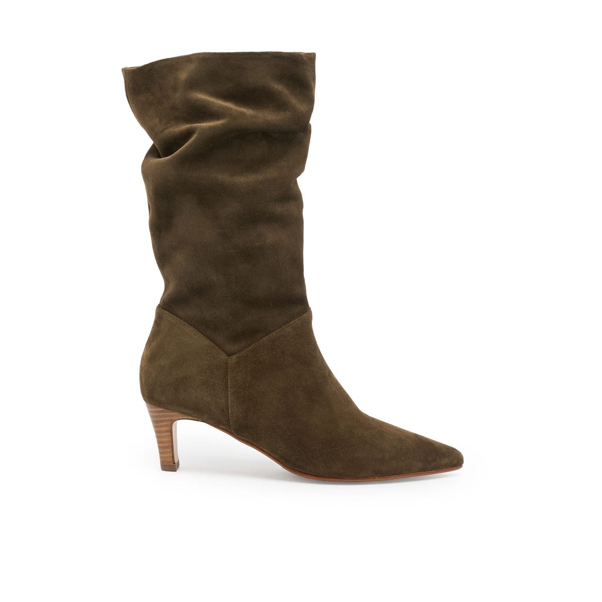 Botte À Talon en cuir ADRIANA kaki, MELLOW YELLOW