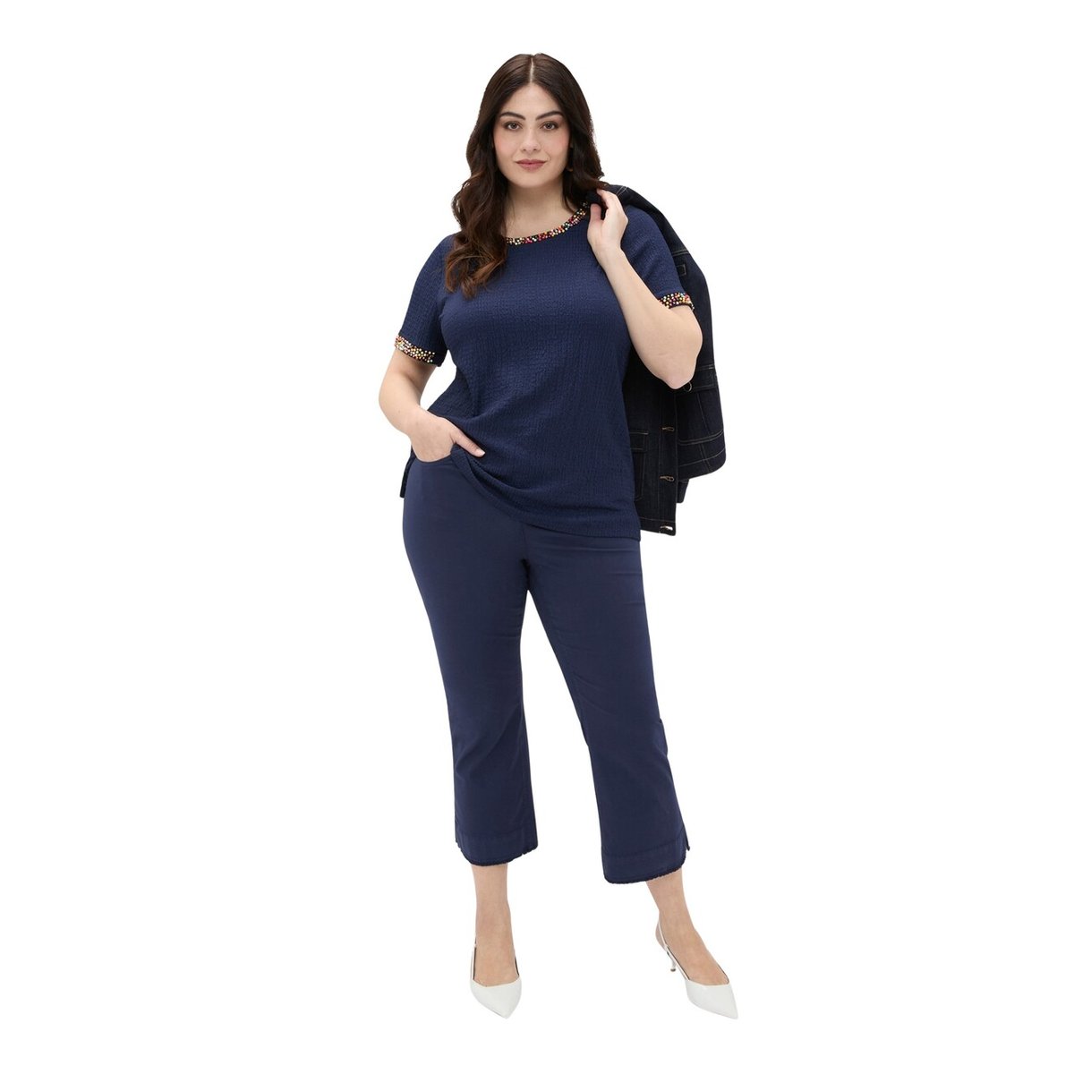 Pantalon Kick Flare bleu, FIORELLA RUBINO