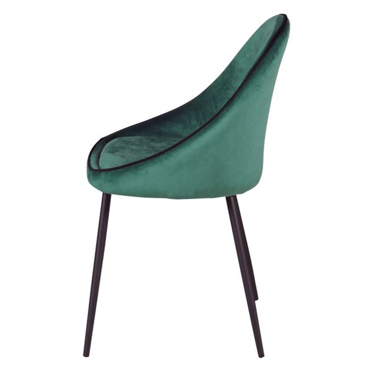 Chaise de repas velours vert canard, ZAGO