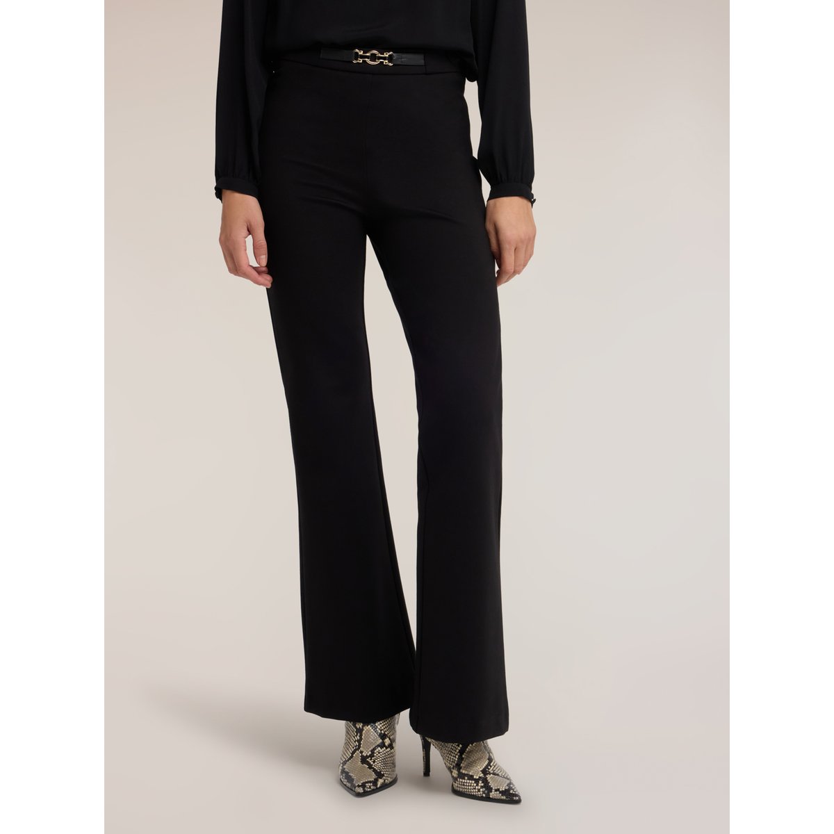 Pantalon flare avec ceinture noir, MOTIVI