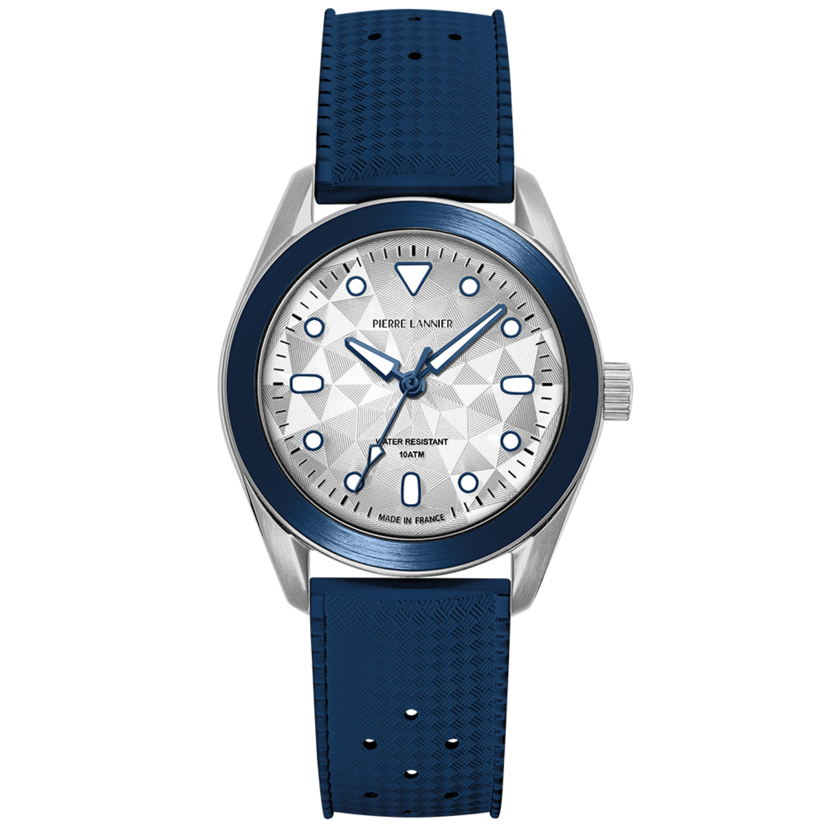 Montre Analogique BORA argenté argenté bleu foncé, PIERRE LANNIER