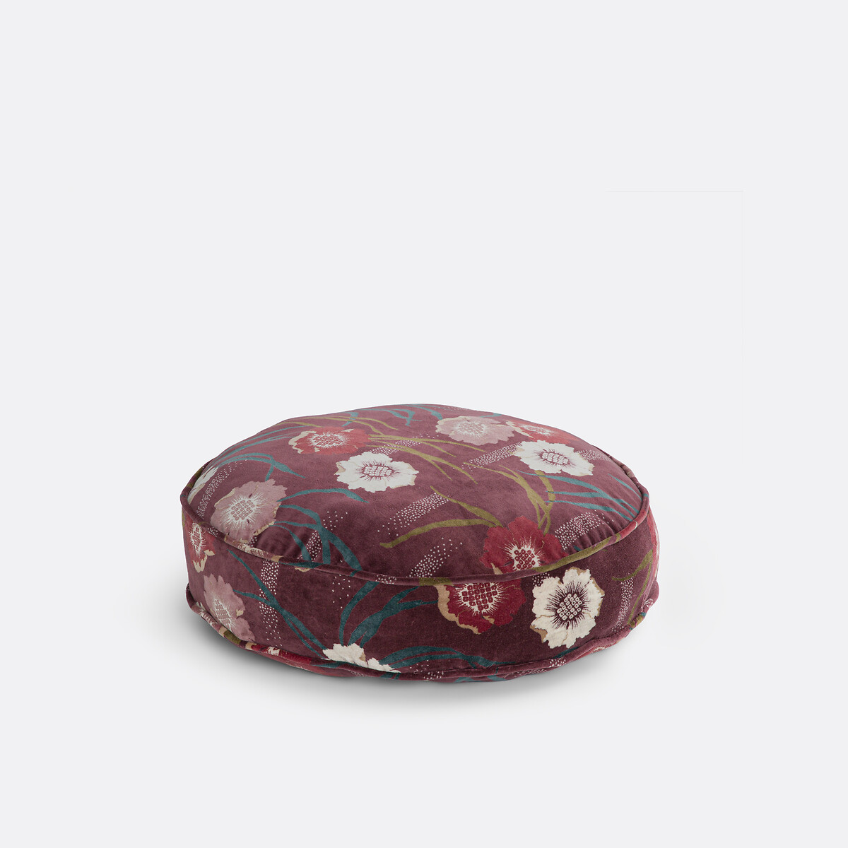Cojín de suelo de terciopelo Ø50 cm, Mowan multicolor, LA REDOUTE INTERIEURS