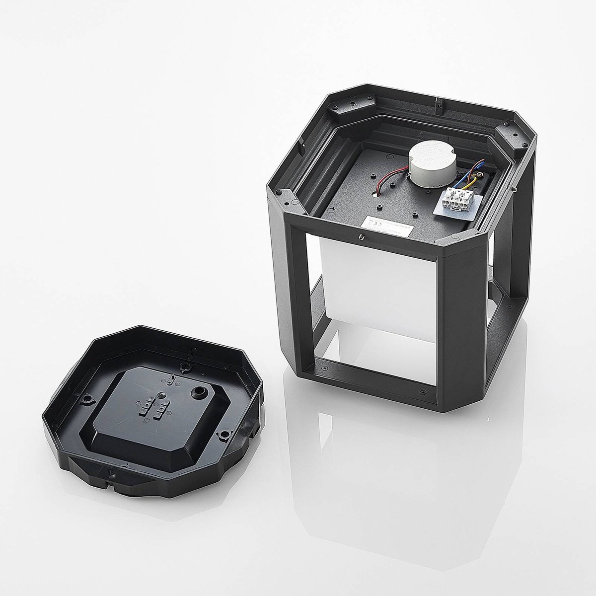 Luminaire extérieur en aluminium moderneLED anthracite, blanc, LUCANDE