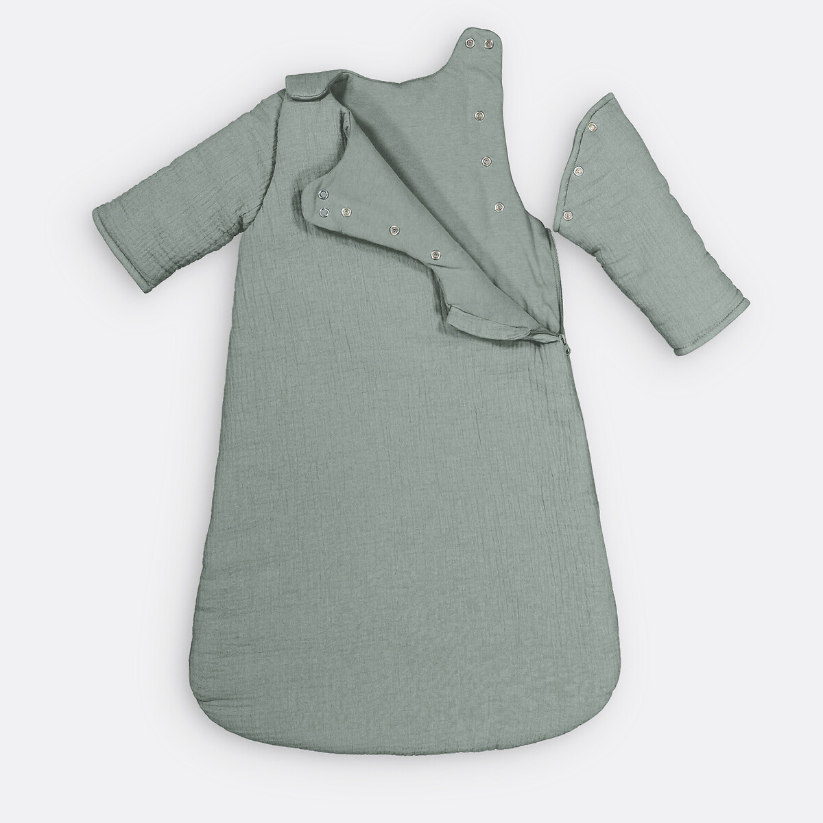 Gigoteuse hiver gaze de coton, Kumla vert de gris, LA REDOUTE INTERIEURS