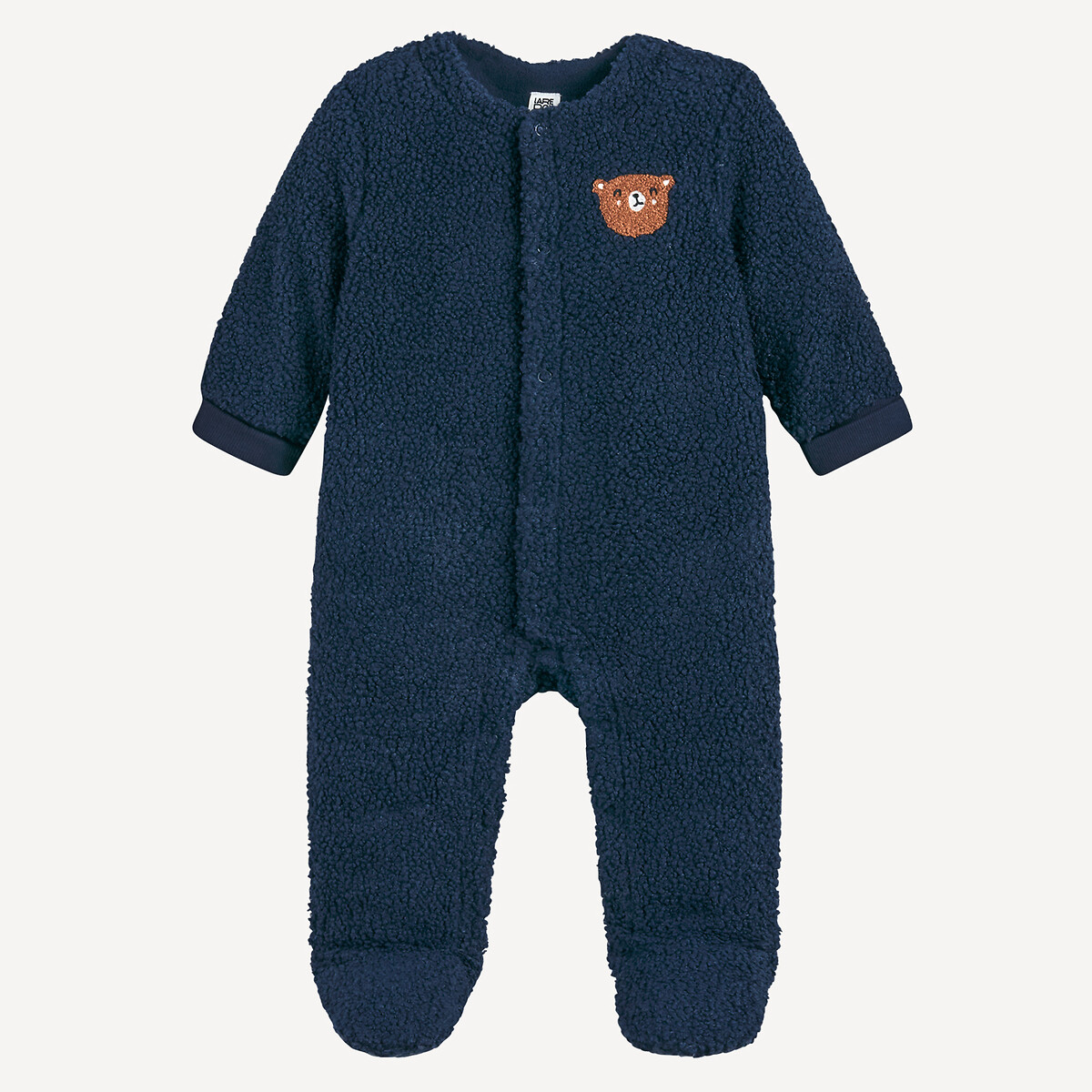 Surpyjama en sherpa, broderie ours marine, LA REDOUTE COLLECTIONS