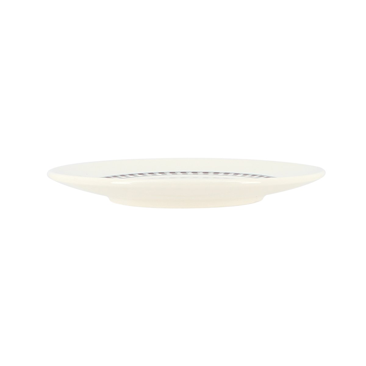 Lot de 6 assiettes à dessert en grès 19cm, GALLINA blanc-gris-rouge, NOVASTYL