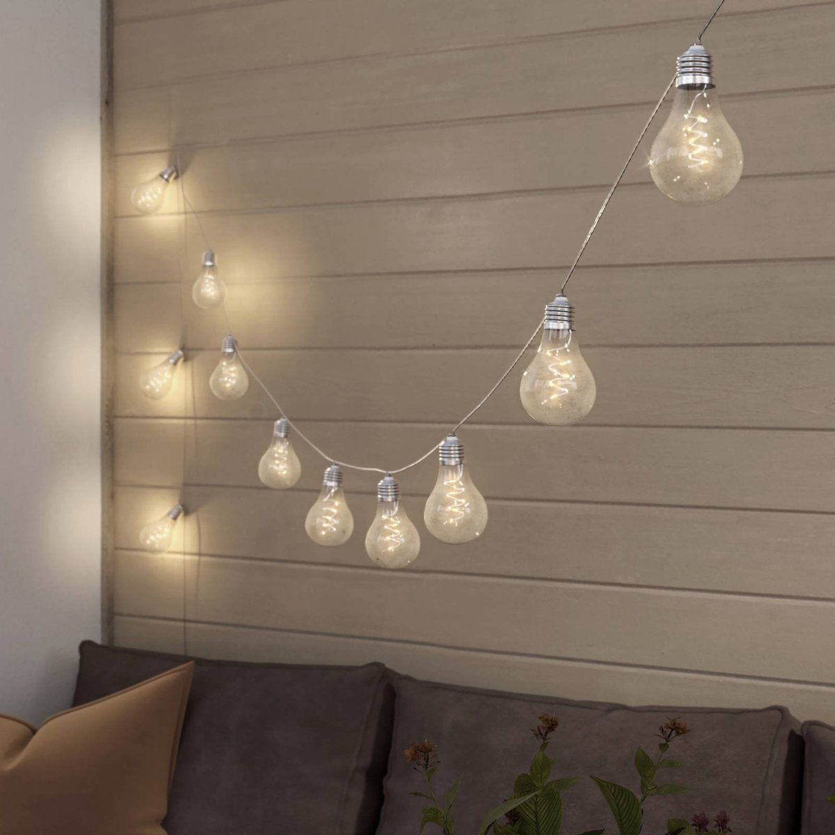 Lampe solaire LED, Lampini transparent, noir, LINDBY