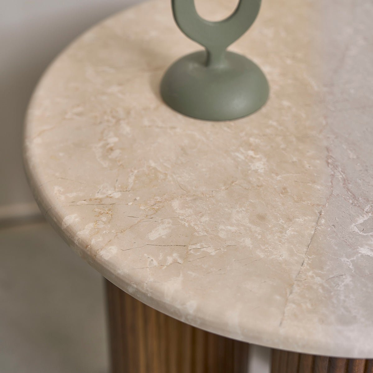 Table d'appoint en bois de manguier et marbre  TOSCANE marron, BERAH GETAH