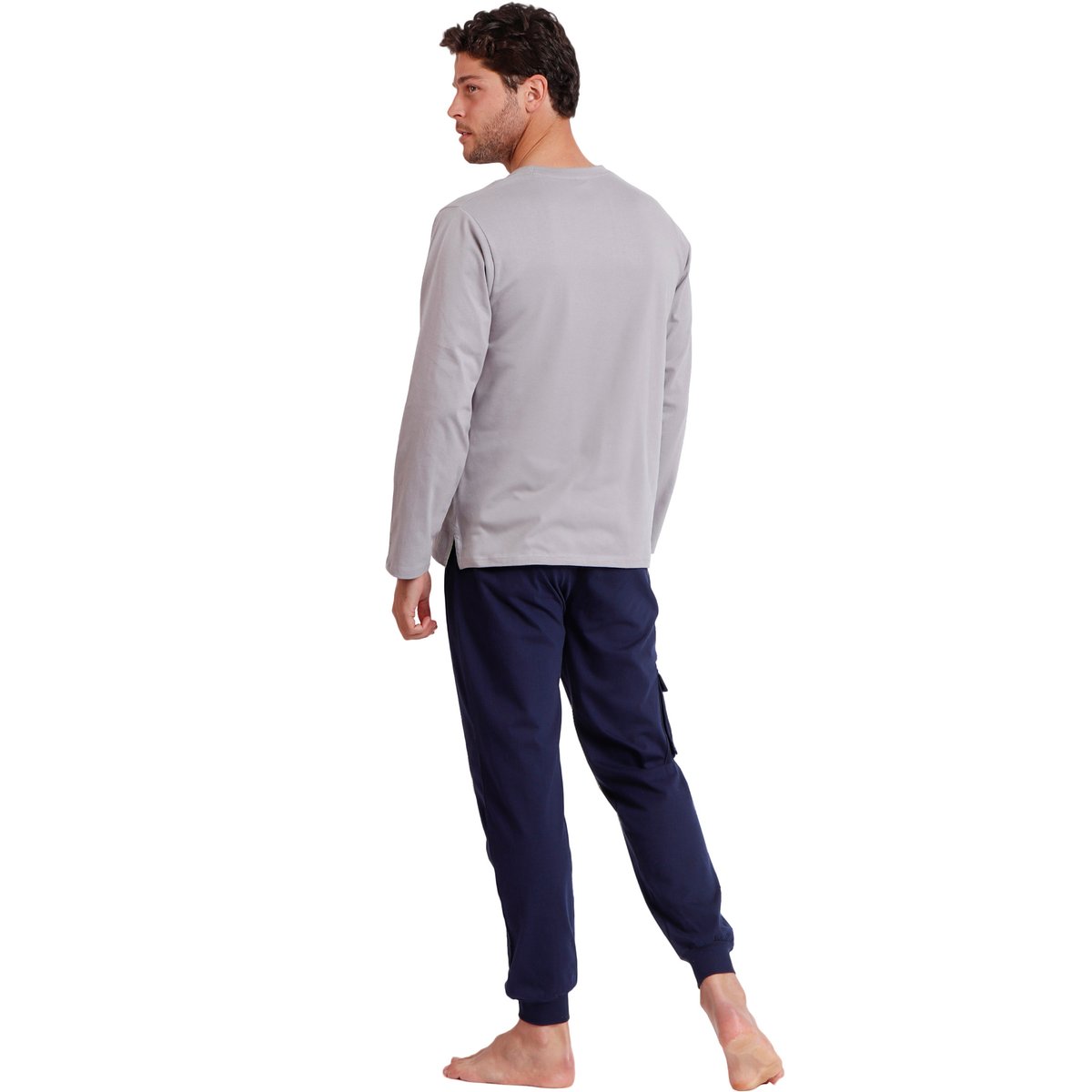 Pyjama tenue pantalon top manches longues 626 Stitch Disney gris, ADMAS