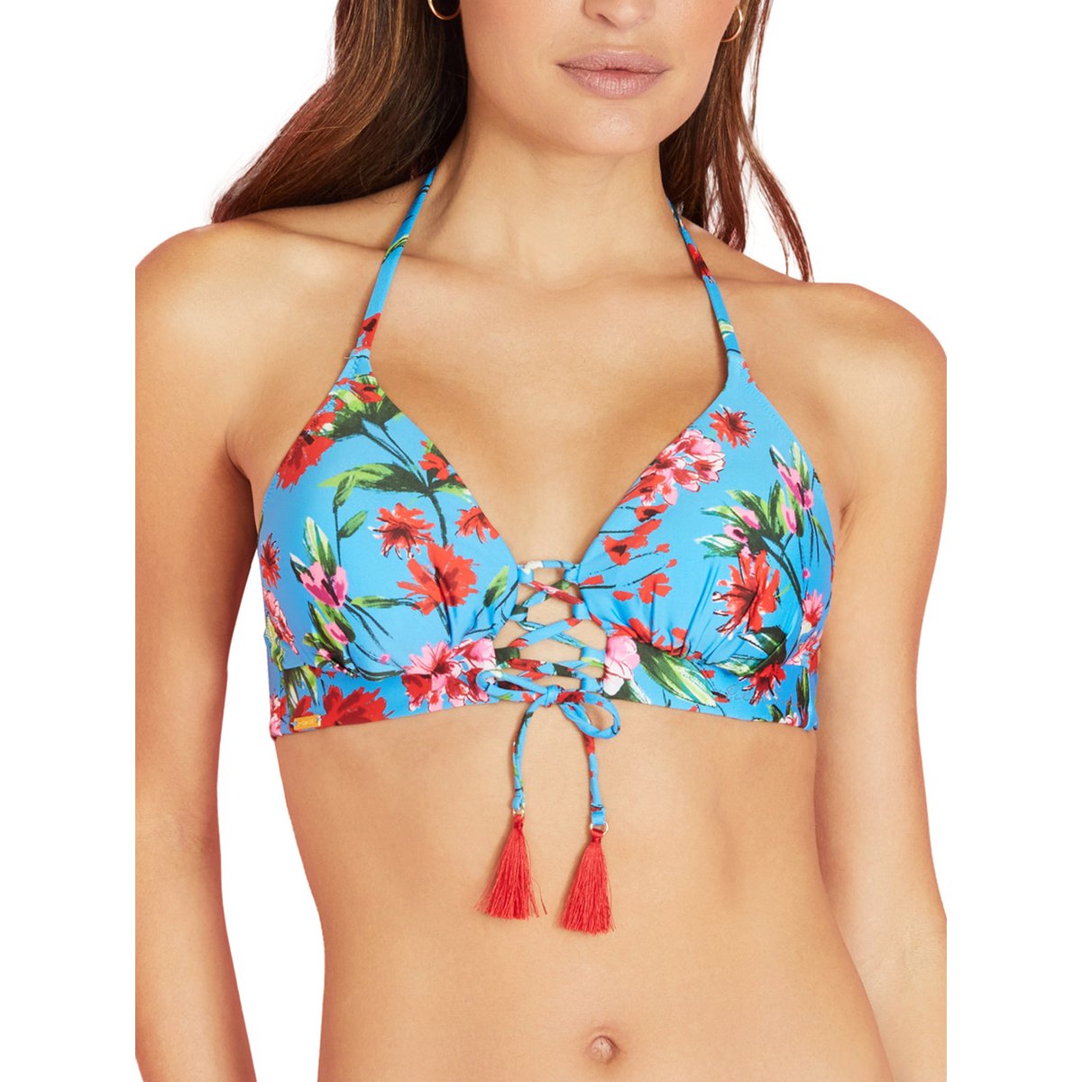 Haut maillot de bain triangle préformé Amalfi bleu turquoise, SELMARK MARE