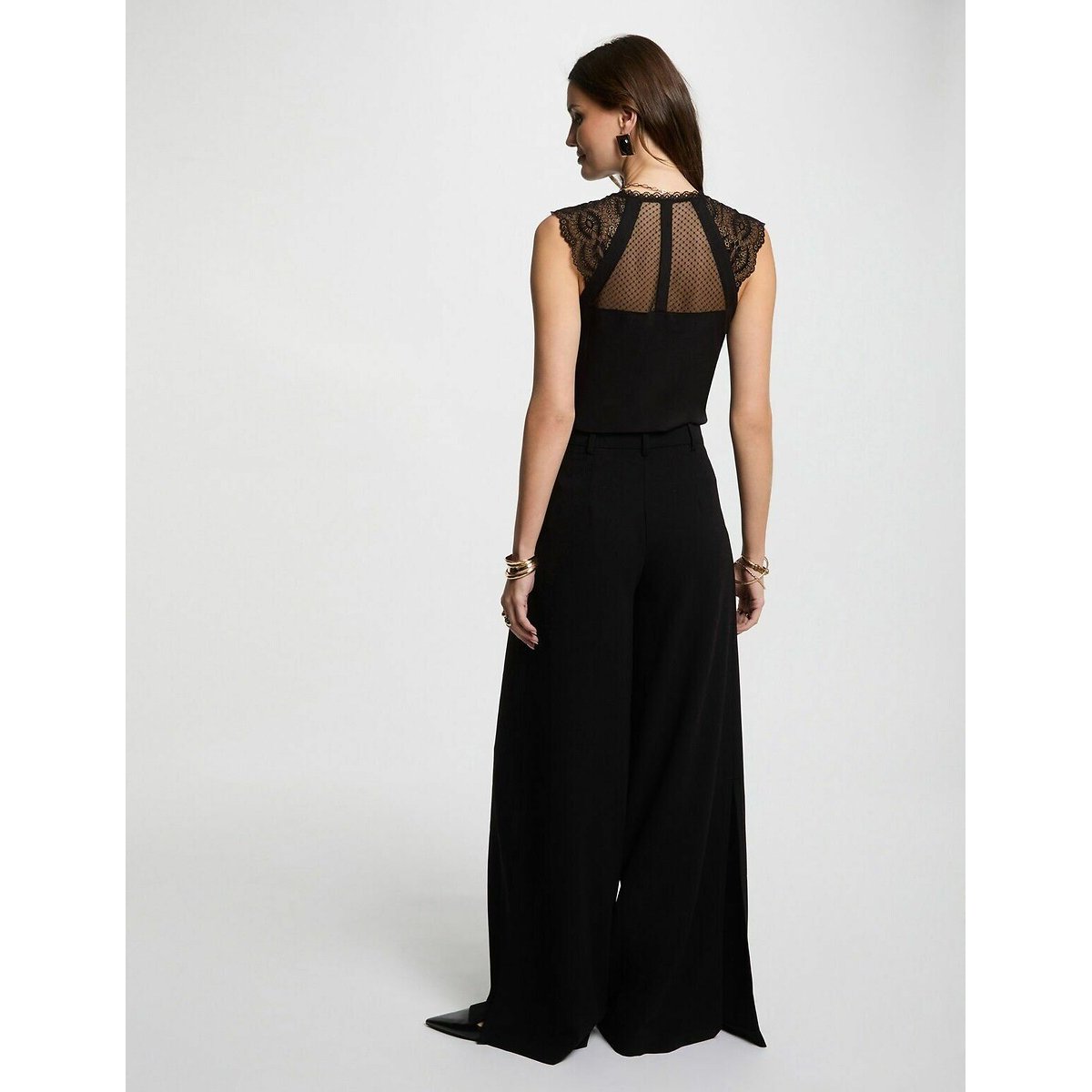 T-shirt manches courtes noir, MORGAN