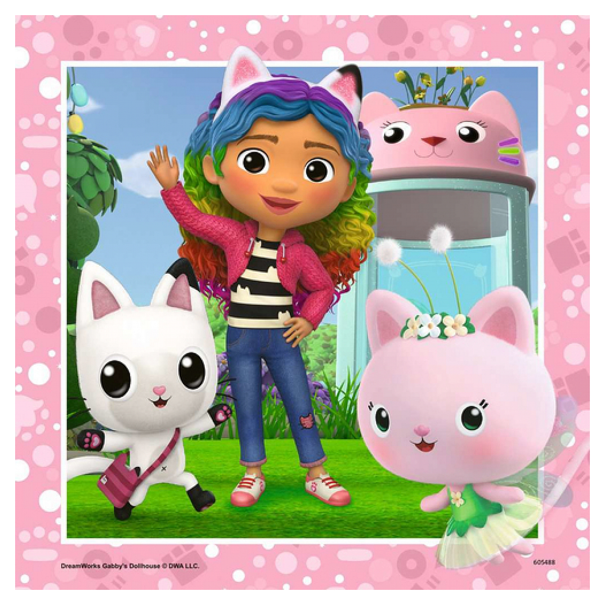 Puzzle L'heure de jouer avec Gabby 3x49 pcs rose, RAVENSBURGER