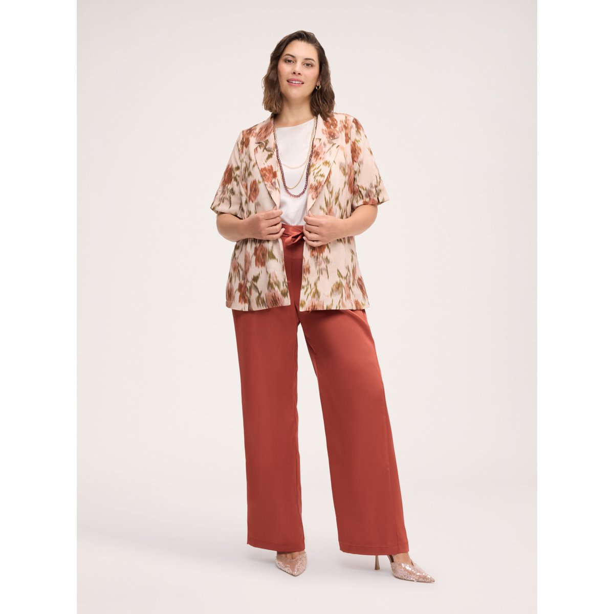 veste imprimée beige, FIORELLA RUBINO