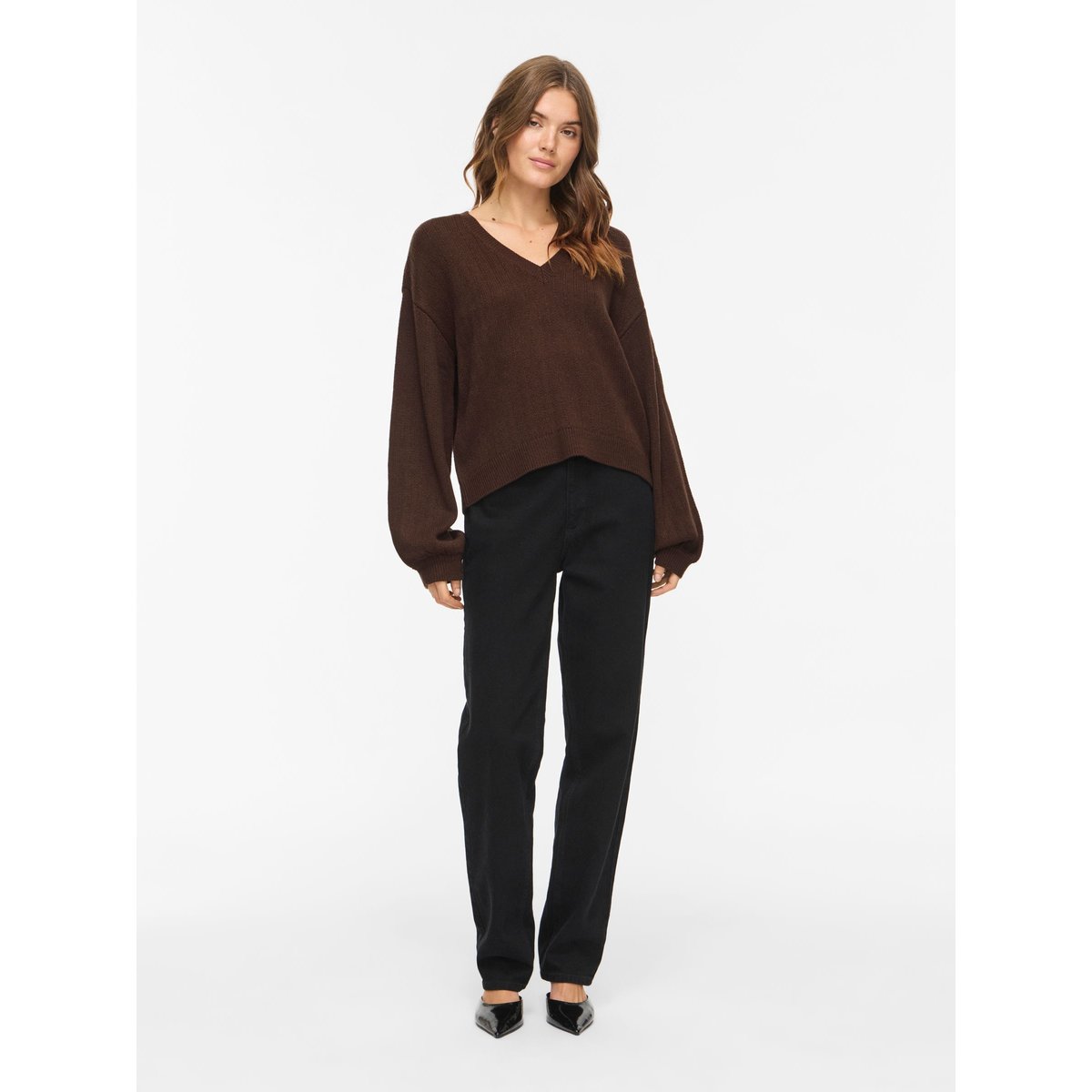 Pull En Maille marron - coffee bean1, VILA
