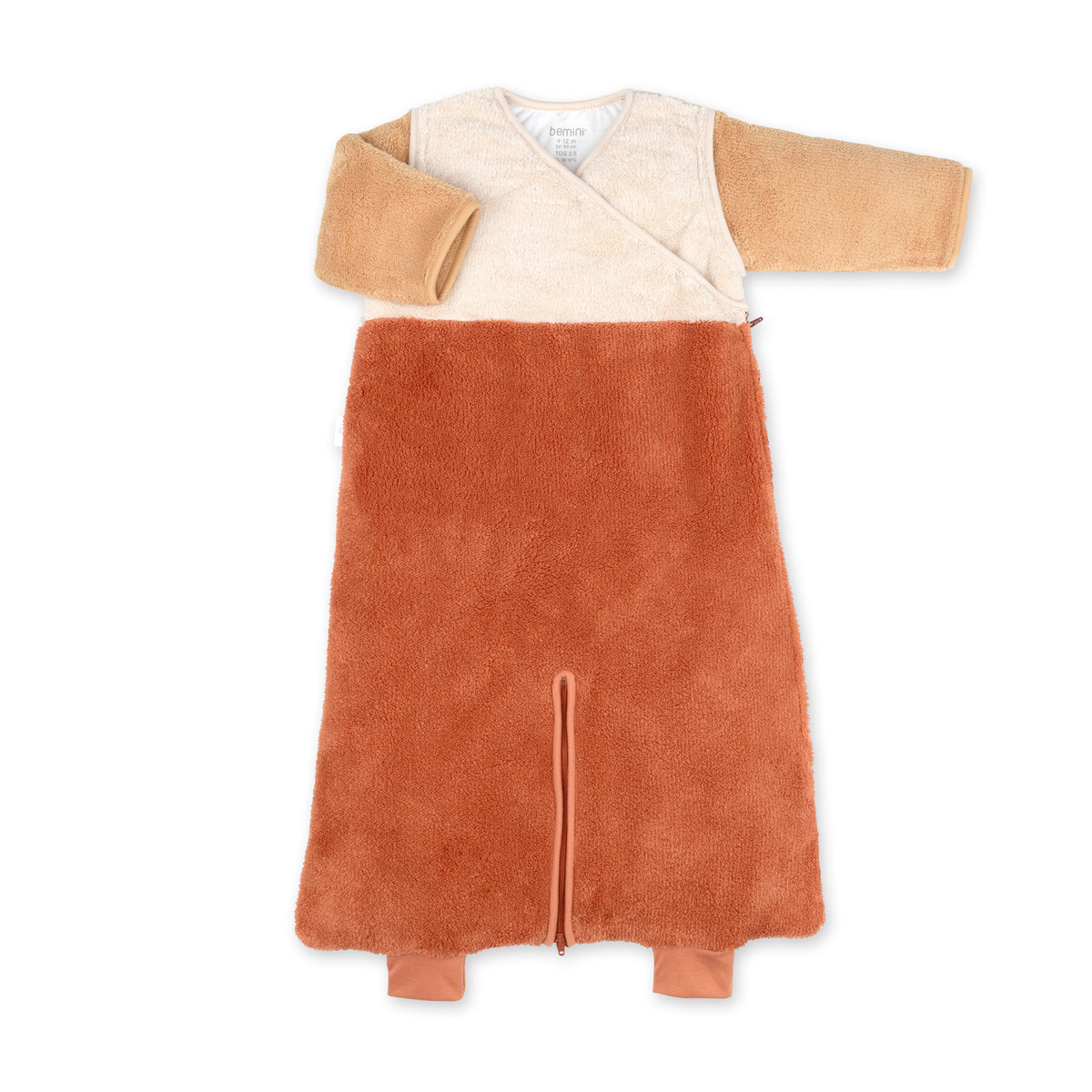 Gigoteuse jambes séparables hiver - TOG 2.5 Chaud tout doux noisette tricolore, BEMINI