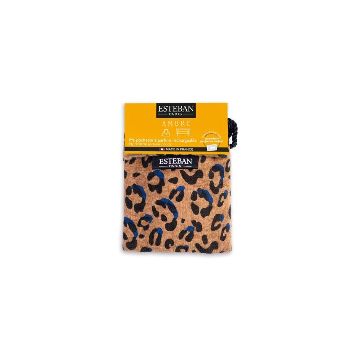 Parfum d'intérieur - Pochette Léopard à parfum Ambre marron, ESTEBAN