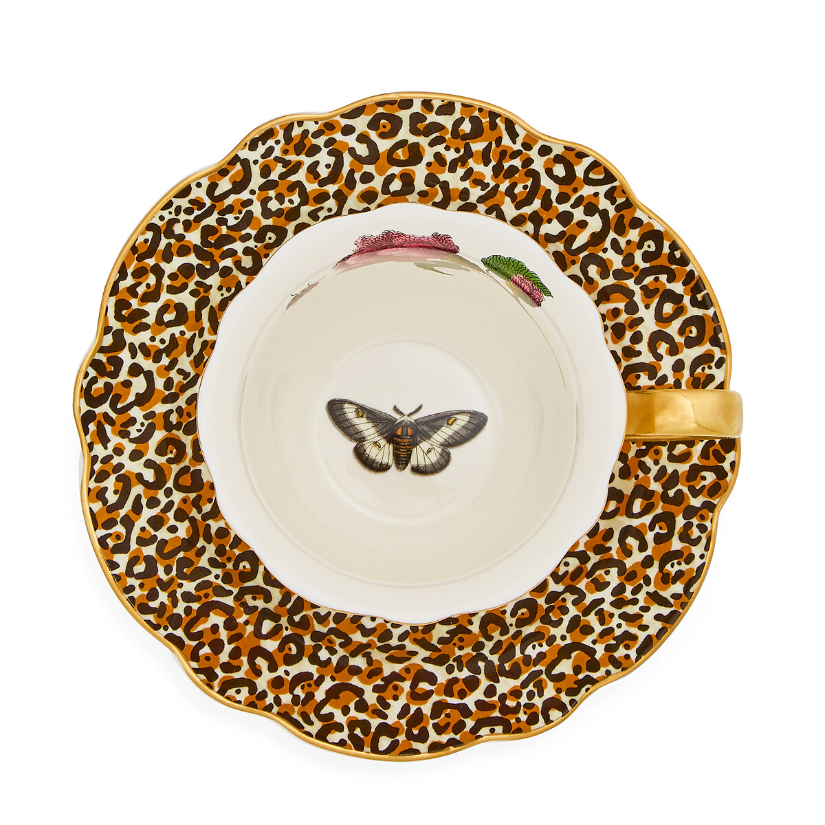 Creatures of Curiosity Floral Teacup & Saucer multi-coloured, SPODE