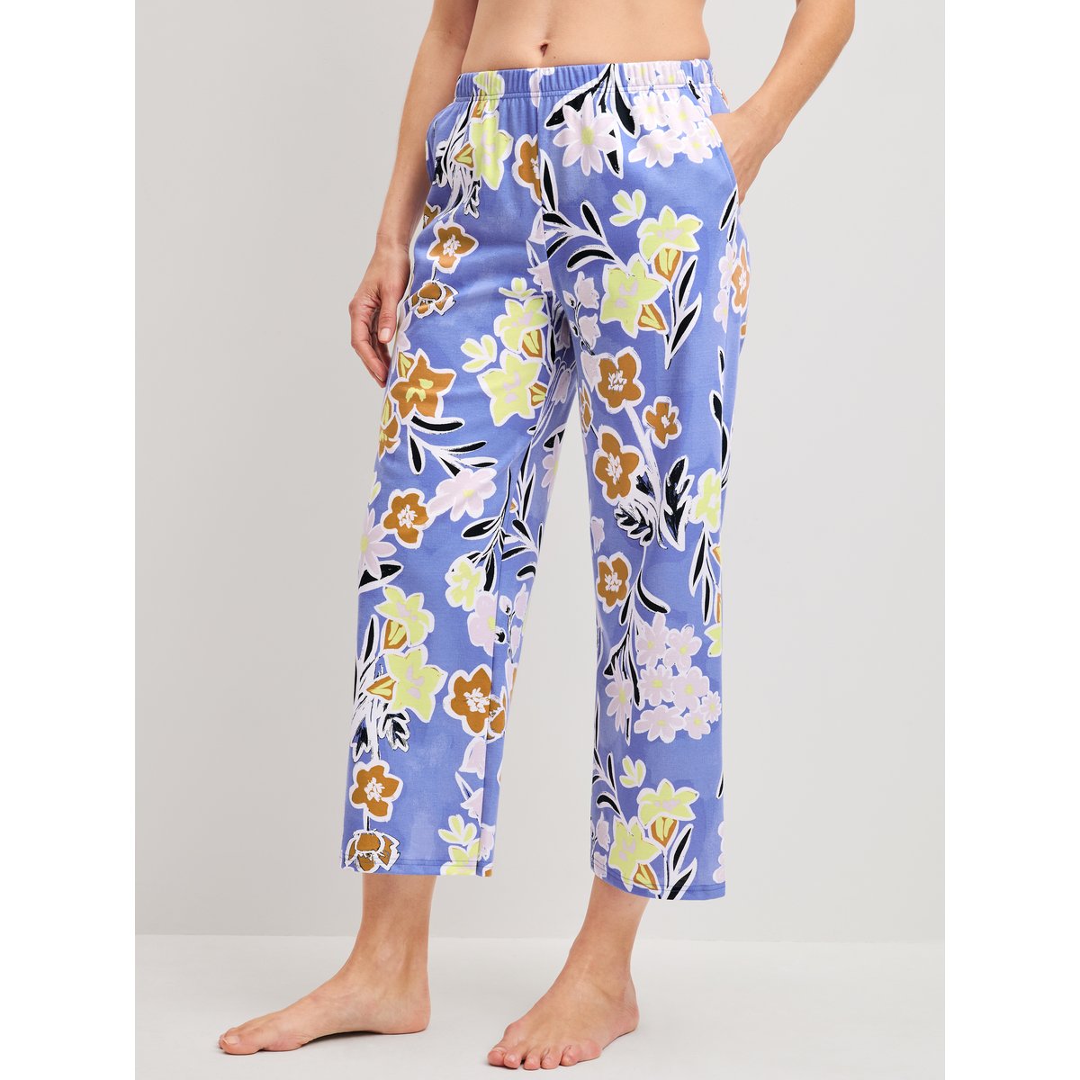 Pantalon de pyjama 7/8 Coton LATE BLOOM M&M deep cobalt, CALIDA