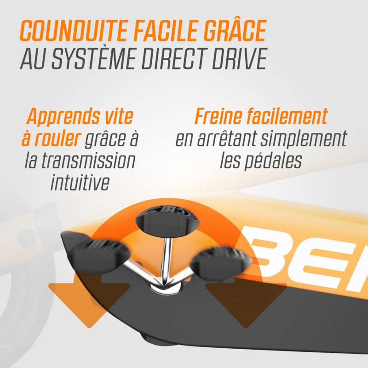 Kart à Pédales pour Enfants, 2+ Ans, Buzzy Vert orange, BERG TOYS