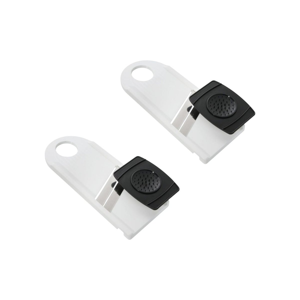 Ensemble de 2 Mandolines manuelle double lame protège main BASIC blanc, FACKELMANN