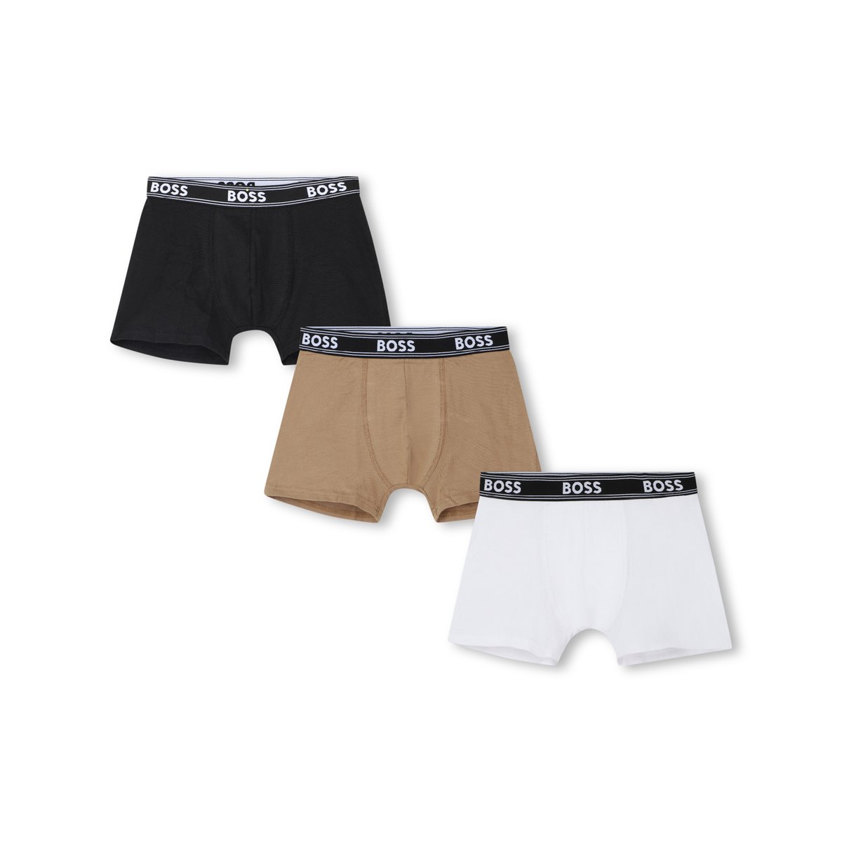 Lot de 3 boxers en jersey blanc, BOSS KIDSWEAR