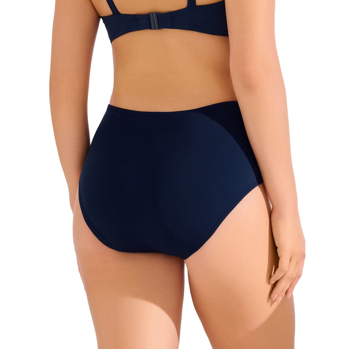 Bas maillot slip de bain taille haute amincissant UVITA bleu, LISCA