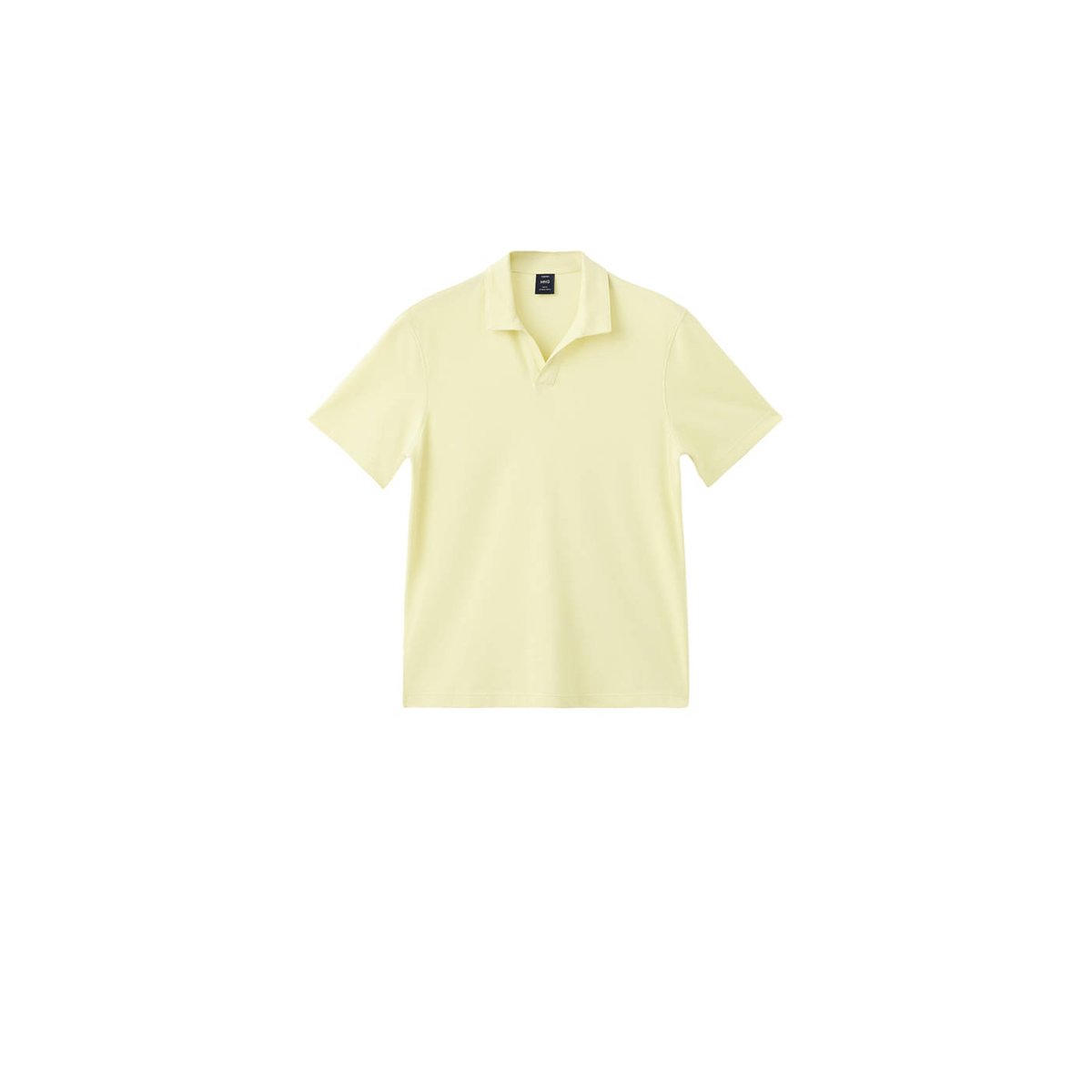 Polo coton piqué jaune fluo, MANGO MAN
