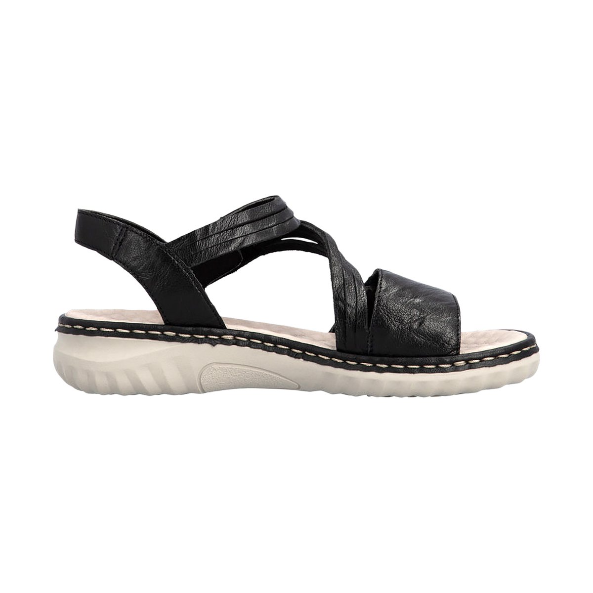 Sandales Cuir noir, RIEKER