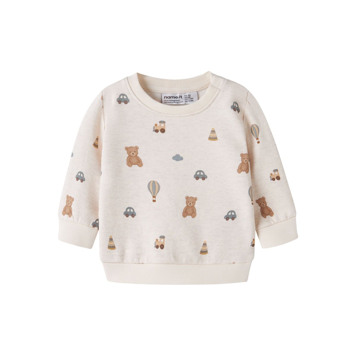 Sweat-Shirt blanc - peyote melange1, NAME IT