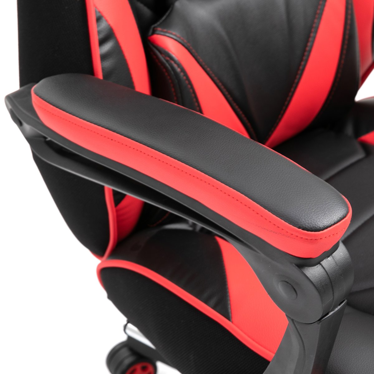 Fauteuil gaming Revêtement synthétique PU rouge et noir, HOMCOM