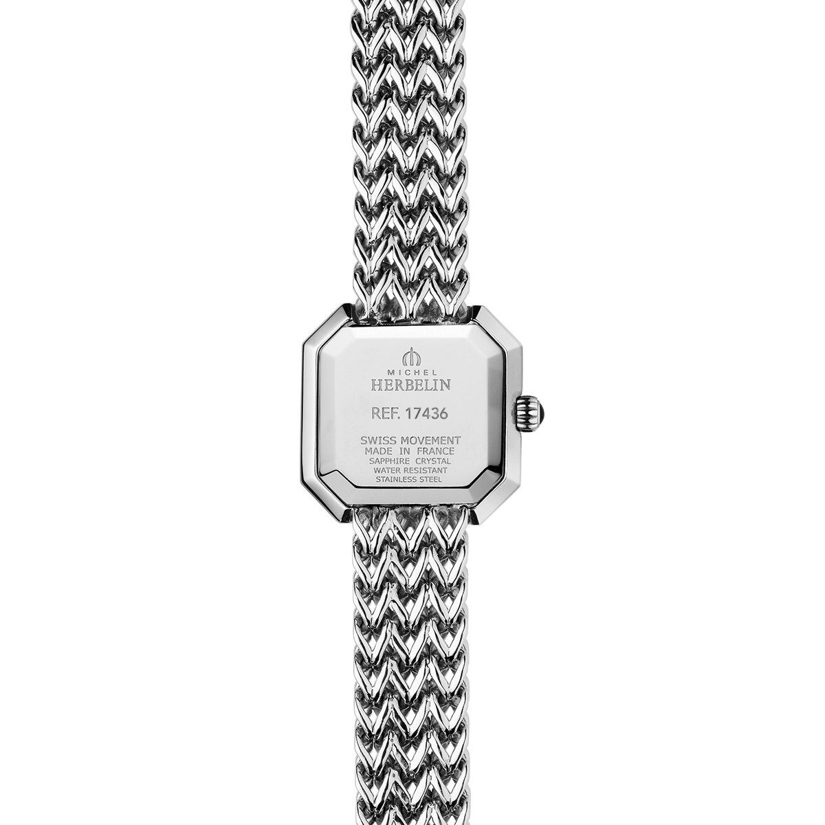Montre Analogique OCTOGONE argenté noir argenté, HERBELIN